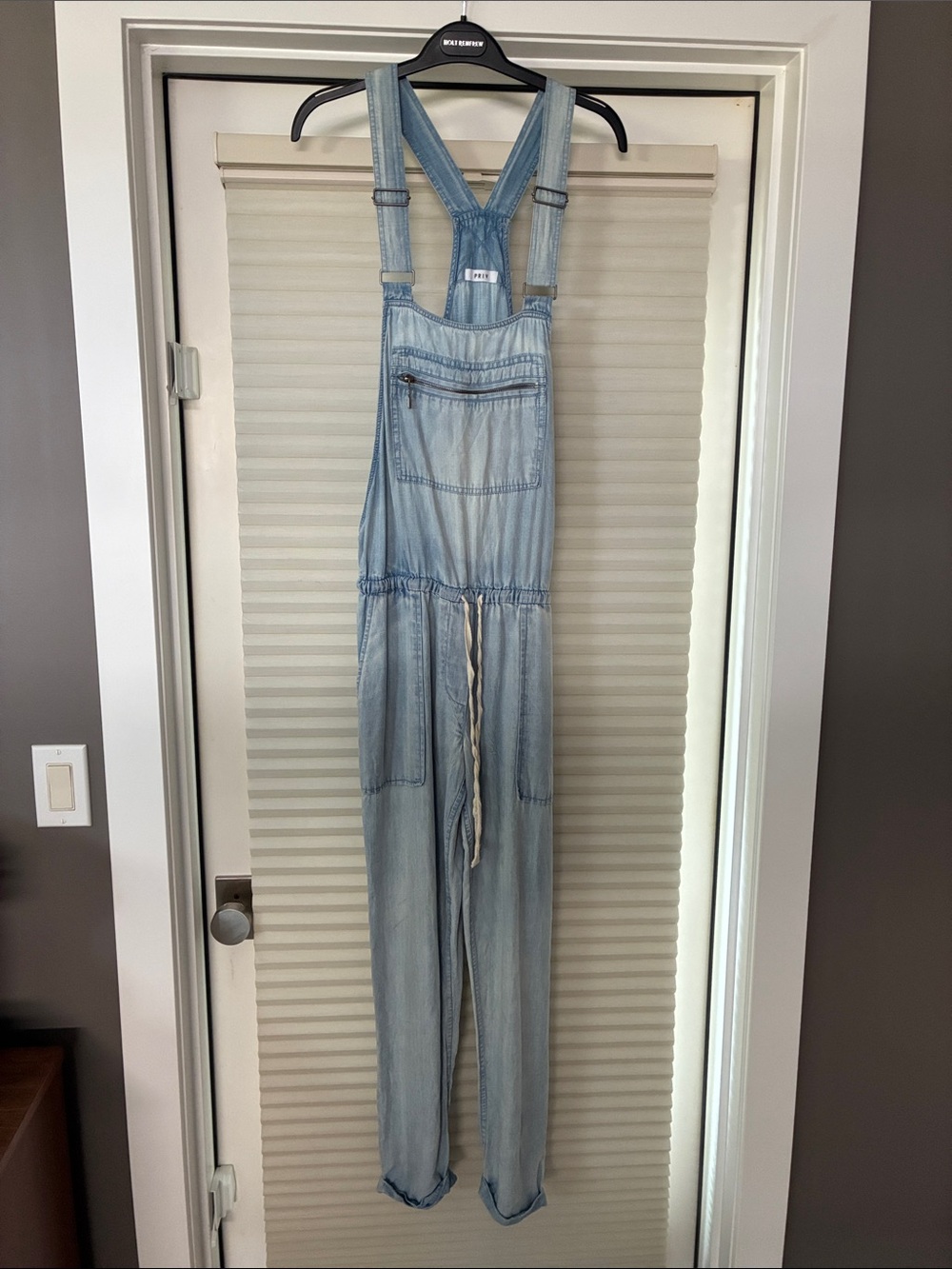 Light Wash Denim Overalls Jumpsuit - Casual Women's Jeans